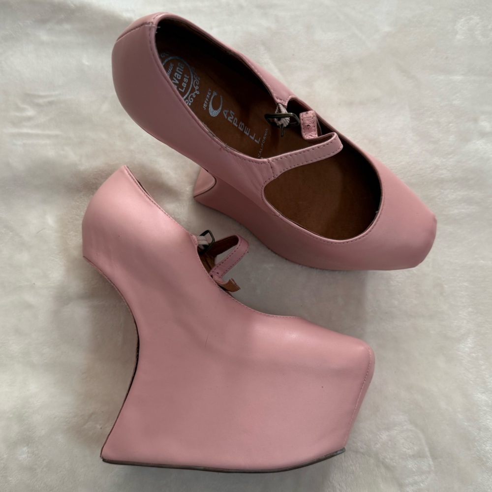 Jeffrey Campbell Nightwalk Leather Platform Heels